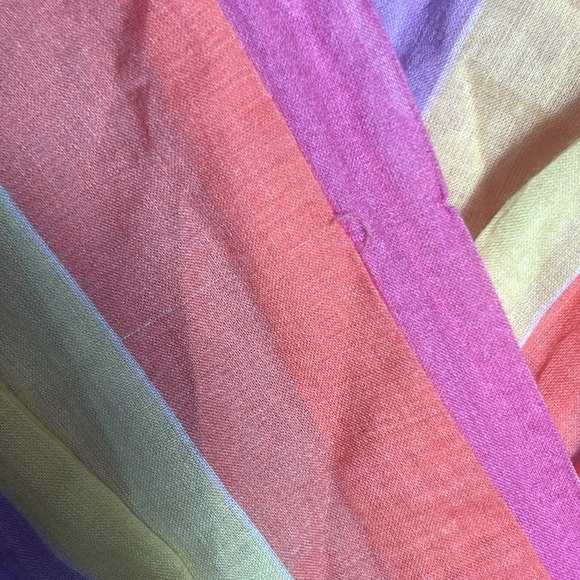 Tara Jarmon Multicolored Stripey Hourglass Midi Dress, French Size 38 - Picture 13 of 14